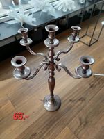Grosser Kerzenständer, silberfarben, für 5 Kerzen neu!