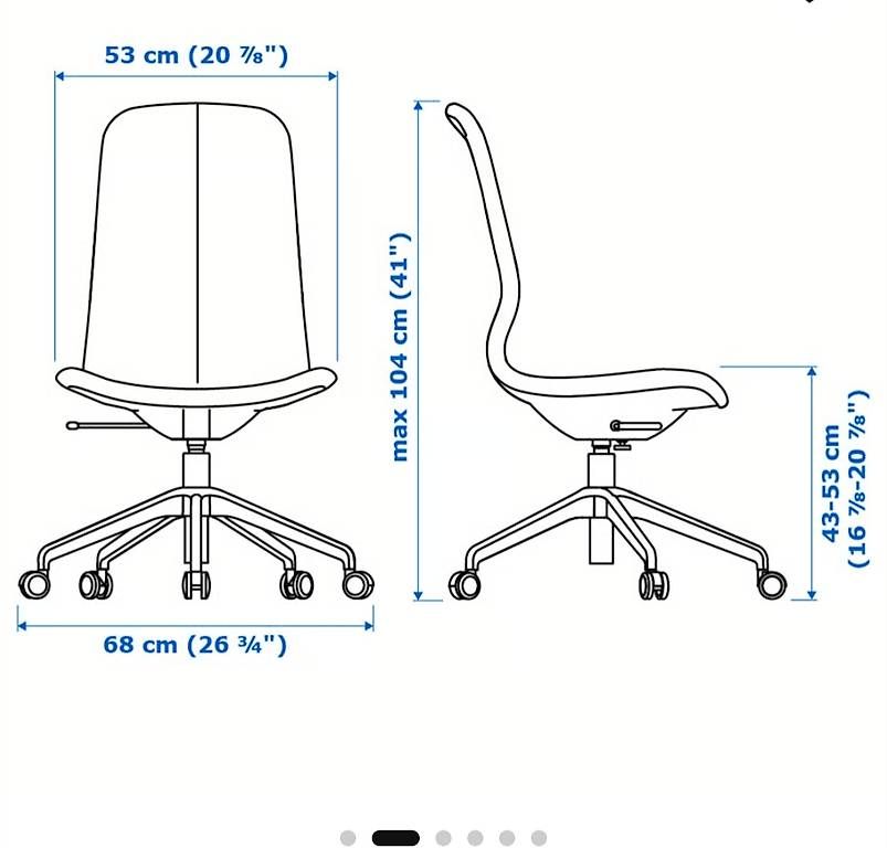 Sedie: Chaise de bureau IKEA LÅNGFJÄLL – Usato da Nyon venduto da and_hfg5 2