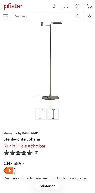 Lampade: Elements by Bankamp Stehleuchte Johann – Usato da Herrliberg venduto da jil_y77h