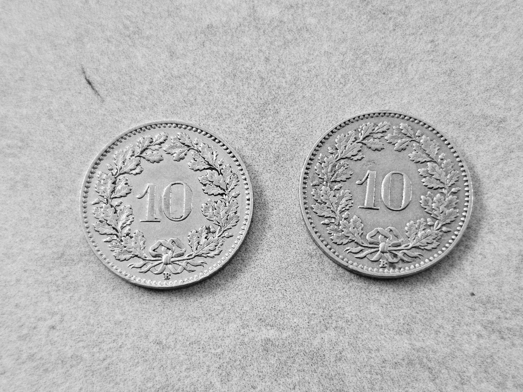 Tutti le monete: 1938 1939 10-Rappen Münzen – Usato da Kilchberg ZH venduto da Richard_ 1