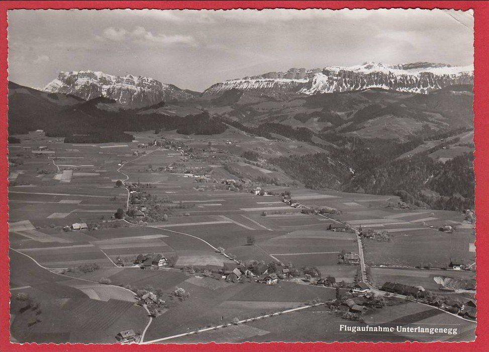 Cartoline postali: UNTERLANGENEGG, FLUGAUFNAHME, GROSSFORMAT – Usato da Grüningen venduto da Kartenlaube