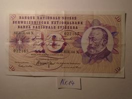 1Schweizer 10-Franken-Note, 1970, Serie 64X (NR.14)
