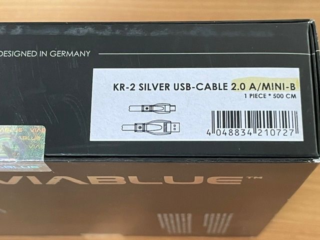 Viablue Kabel: ViaBlue KR-2 Silver USB Cable 2.0 - A/Mini-B - 5 Meter – Neu und originalverpackt aus Fahrwangen von Swirl2 2