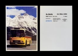 St.Moritz Oberengadin Postauto FBW 50U P24804 Foto Druck A5