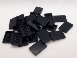 Lego 25 Stk. Tile 2x3 schwarz (new)