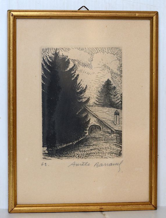 Gravure Originale Signée William Walker – Château D’Arundel, édition Limitée, Paysage