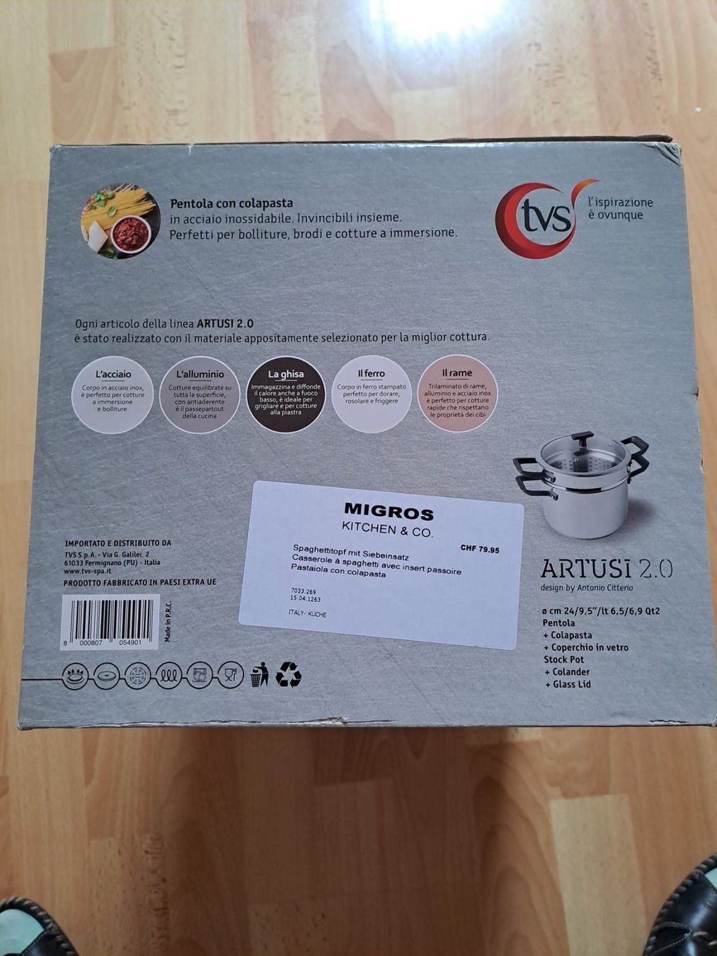 Pentole: Spaghettitopf mit Siebeinsatz (NEU) – Nuovo e nell'imballaggio originale da Schöftland venduto da sil_bn9x 1