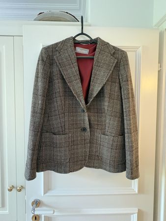 Max Mara Blazer kariert braun Grösse 42 guter Zustand