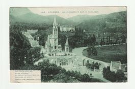 Ansichtskarte Lourdes Basilika, Frankreich 1931 gelaufen