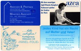4 Dummy Telefonkarten aus Deutschland