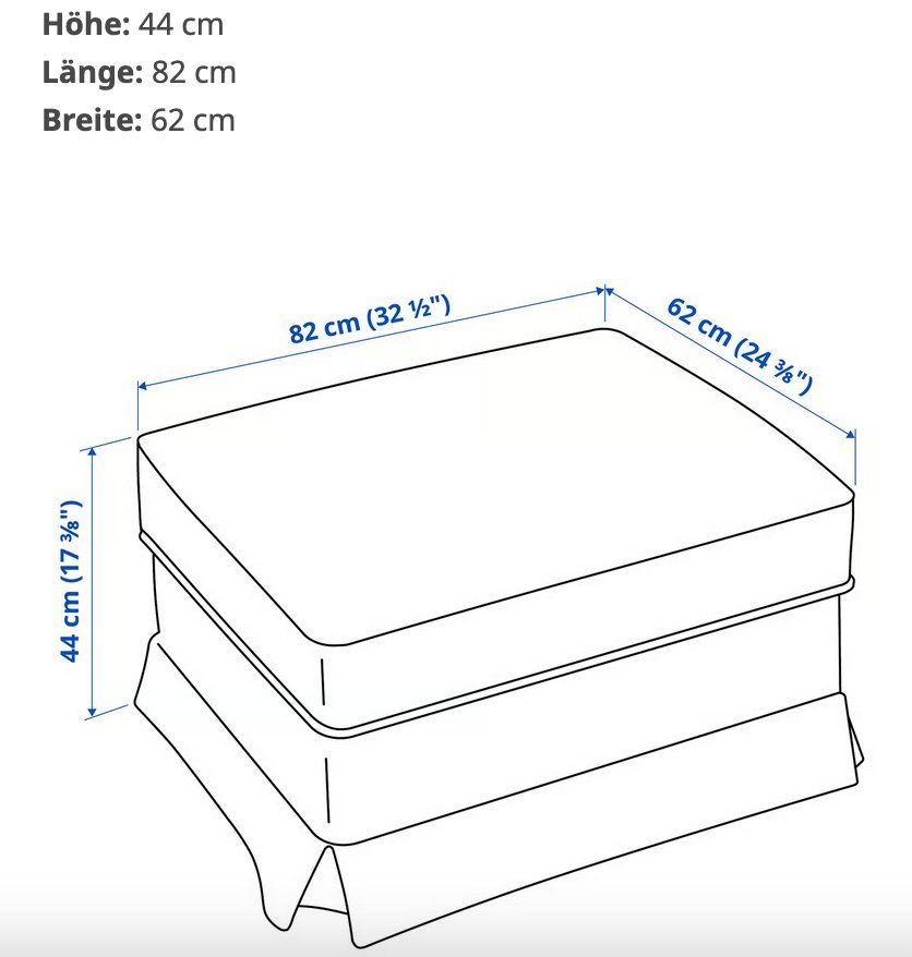 Ikea Hocker: Polsterhocker von IKEA mit Stauraum – Gebraucht aus Wetzikon ZH von Rika01 6