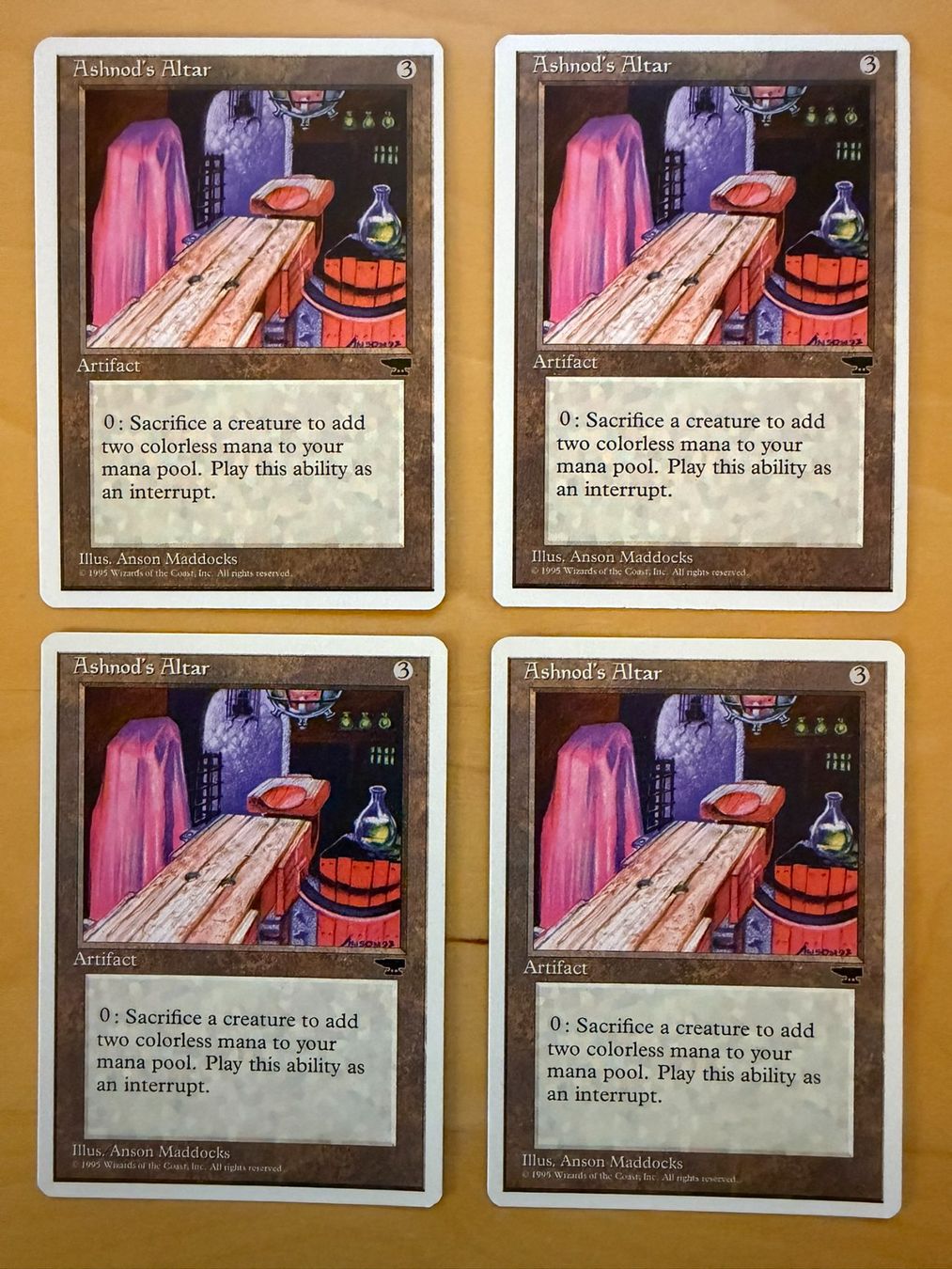 Magic The Gathering Sammelbilder & Trading cards: 4x Ashnod's Altar // Chronicles // Magic The Gathering – Gebraucht aus Binz von Tempelritter
