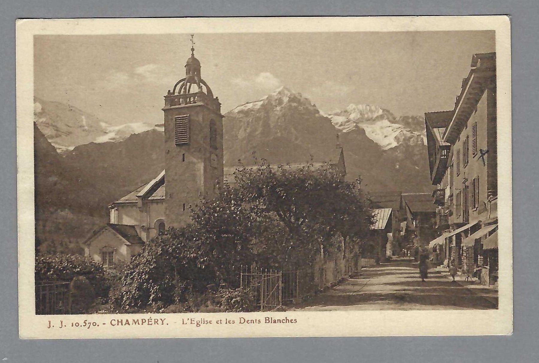 Ansichtskarten: 1925, CHAMPÉRY,JOLIE VUE ANIMÉE – Gebraucht aus Pura von ulisse1957