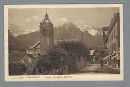 1925, CHAMPÉRY,JOLIE VUE ANIMÉE