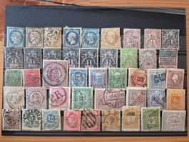 Briefmarken weltweit */o auf Karte A4 Zustand gem. Bild