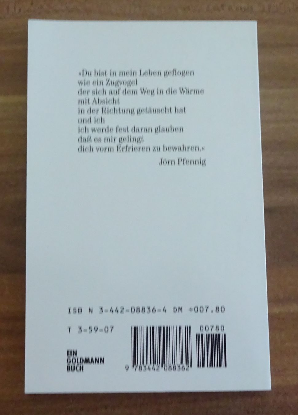 Libri: Grundlos zärtlich von Jörn Pfennig – Nuovo (secondo la descrizione) da Wagenhausen venduto da M.Sieg 1