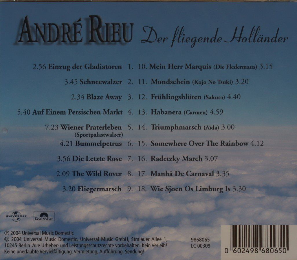 CD: André Rieu - Der fliegende Holländer – Usato da Luzern venduto da CONTENTI 2
