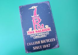 Repro-Blechschild «Raleigh – English Bicycles» 30x20 cm, neu