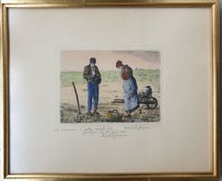 Radierung/ J.F. Millet, Marcel Jacque