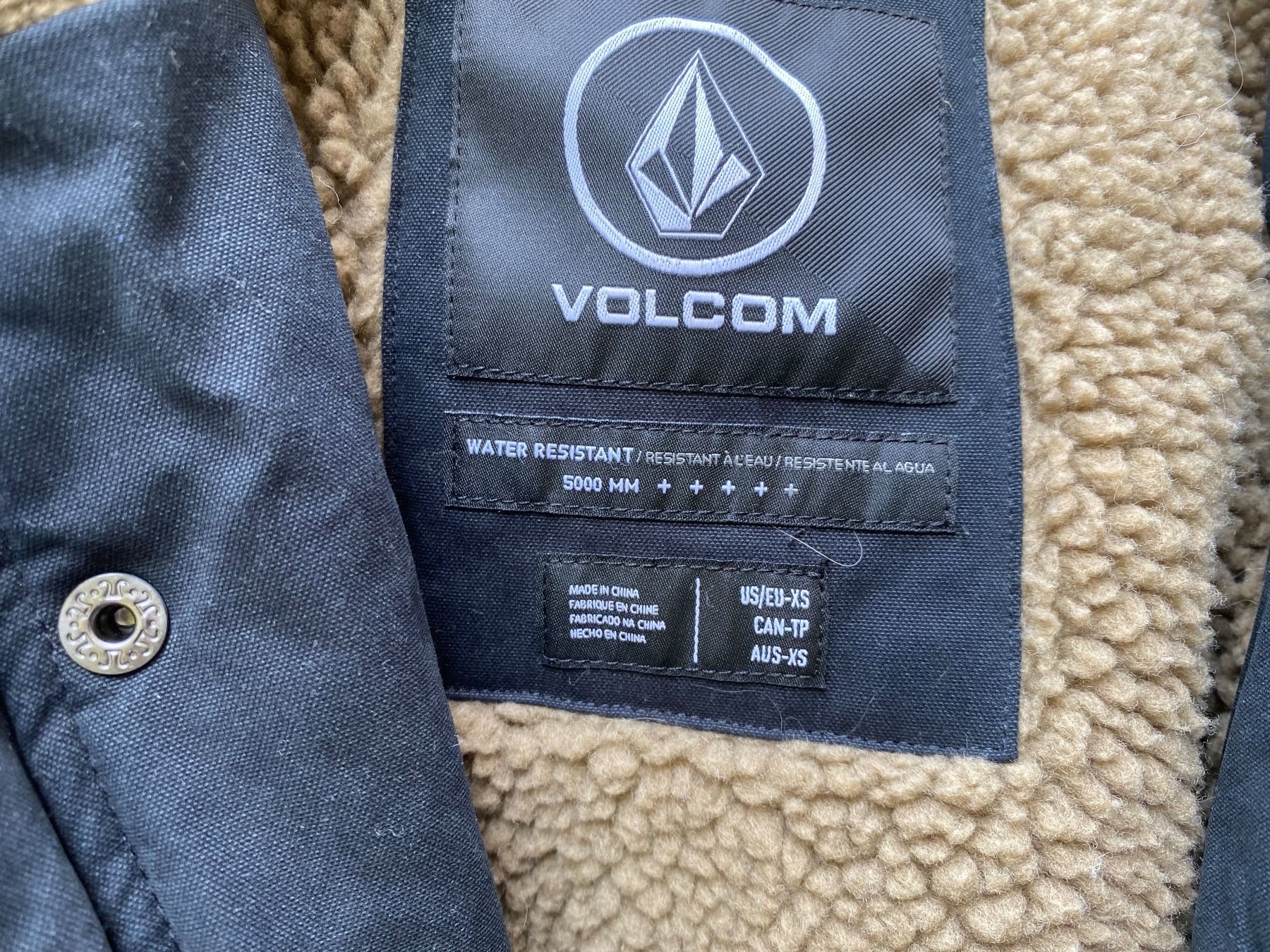 Volcom Jacken & Mäntel: Winterjacke Volcom, Teddyfutter, XS, Schwarz – Gebraucht aus Spiegel b. Bern von corn2009 6