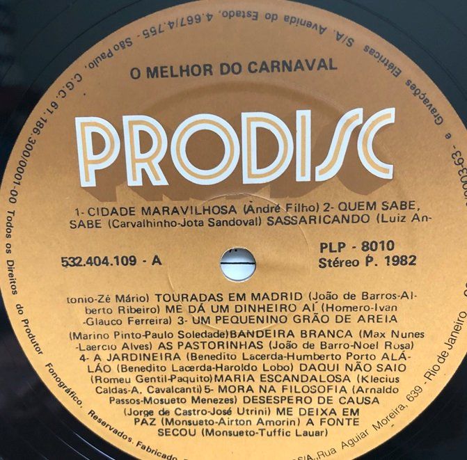 Schallplatten: O melhor do Carnaval (LP) – Gebraucht aus Grüningen von azulgrisvinyl 2