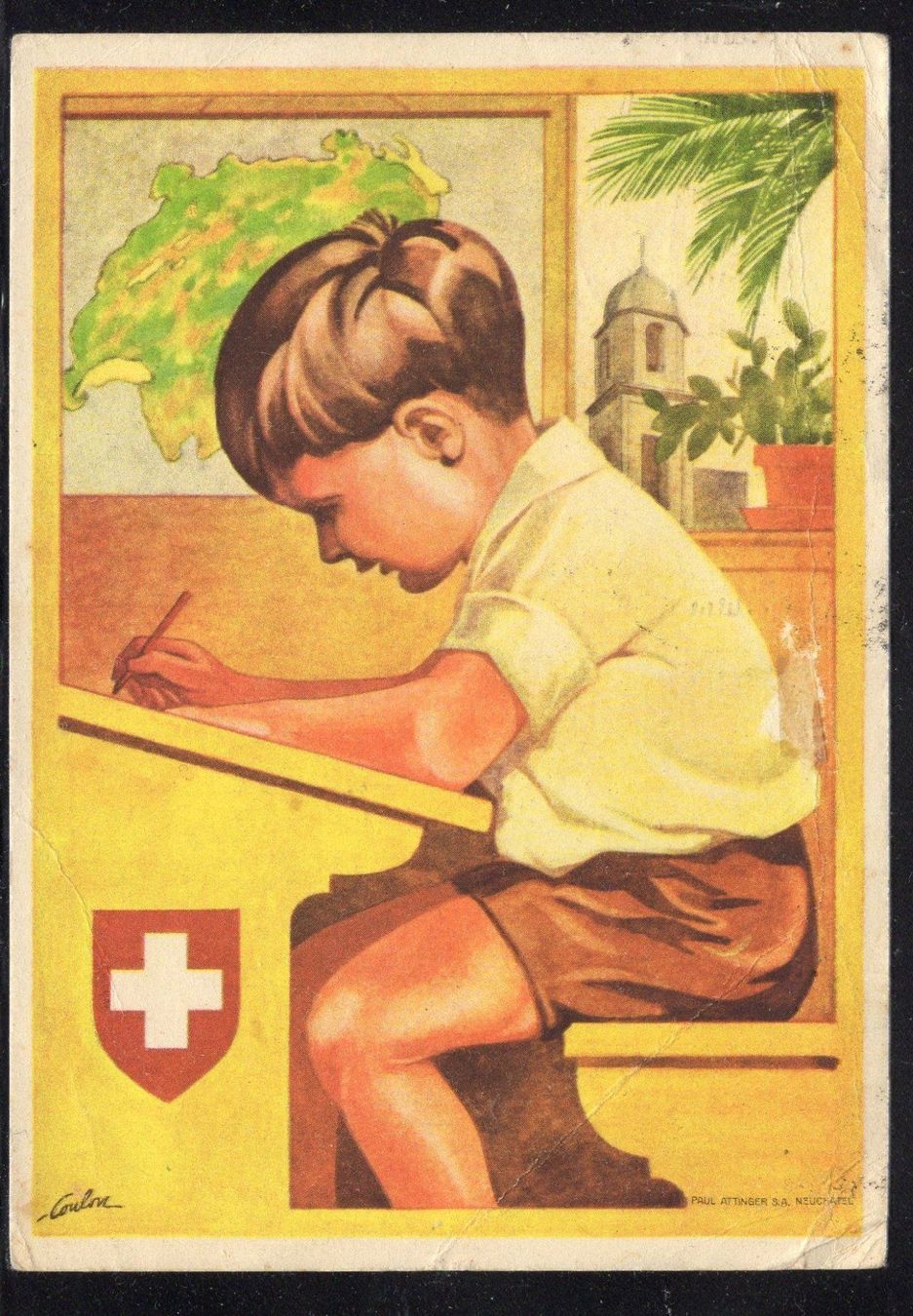 Alle Briefmarken: R1830  /  Carte du 1er août 1930 – Gebraucht aus Ste-Croix von MONT-TAGNAC 1
