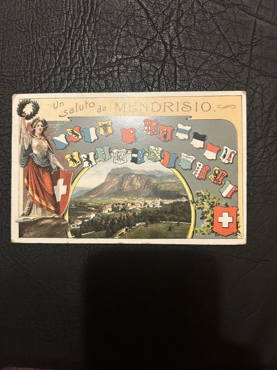 Cartoline postali: Un Saluta da Mendrisio 1925 – Usato da Breganzona venduto da Milesbo