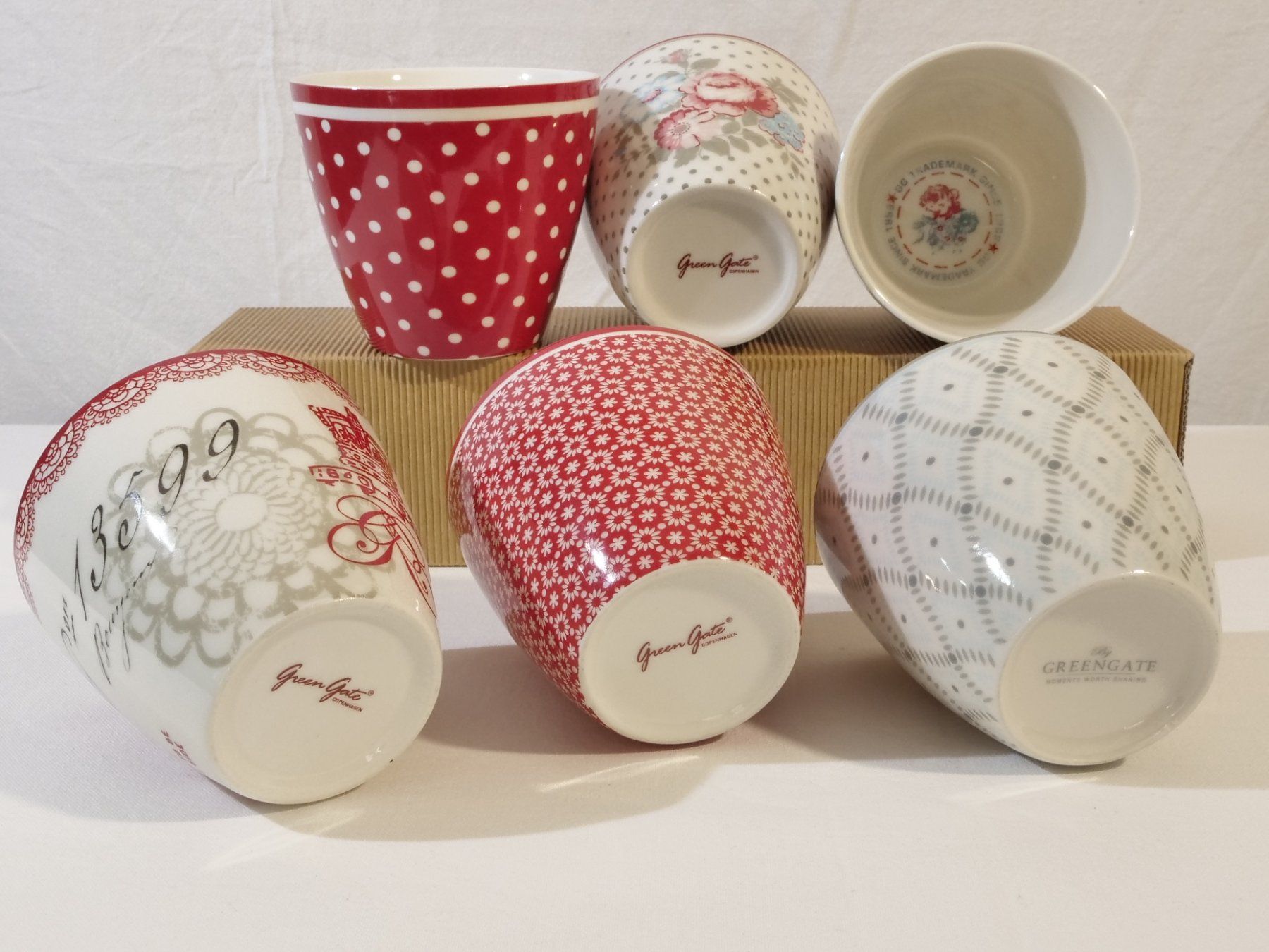 Greengate Tassen: 6 Green Gate Kaffebecher / Mug – Gebraucht aus Lustmühle von Glatisant 7