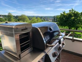 Weber Gasgrill Genesis II LX E340 + Asado 800 Oberhitzegrill