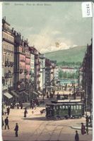Geneve - Rue du Mont-Blanc - Tram - Litho