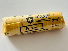 1967 Rolle 2 Rappen Original Verpackung selten Kat. 150.-