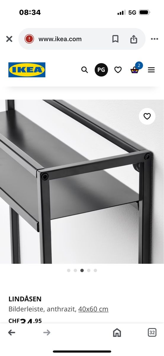 Scaffali: Bilderleiste, anthrazit, 40x60 cm – Nuovo (secondo la descrizione) da Jona venduto da Sweet01 1