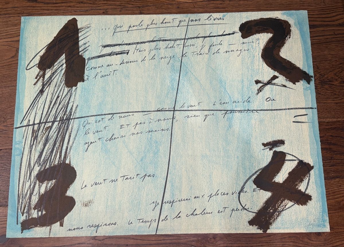Arts picturaux & lithographies: Antoni Tàpies, hand signed Lithograph! – Neuf (Voir description) à Zürich par Vera_Ma 1