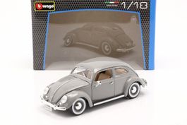 VW Käfer "Ovali" 1953-1957 dunkelgrau    1:18 von Bburago