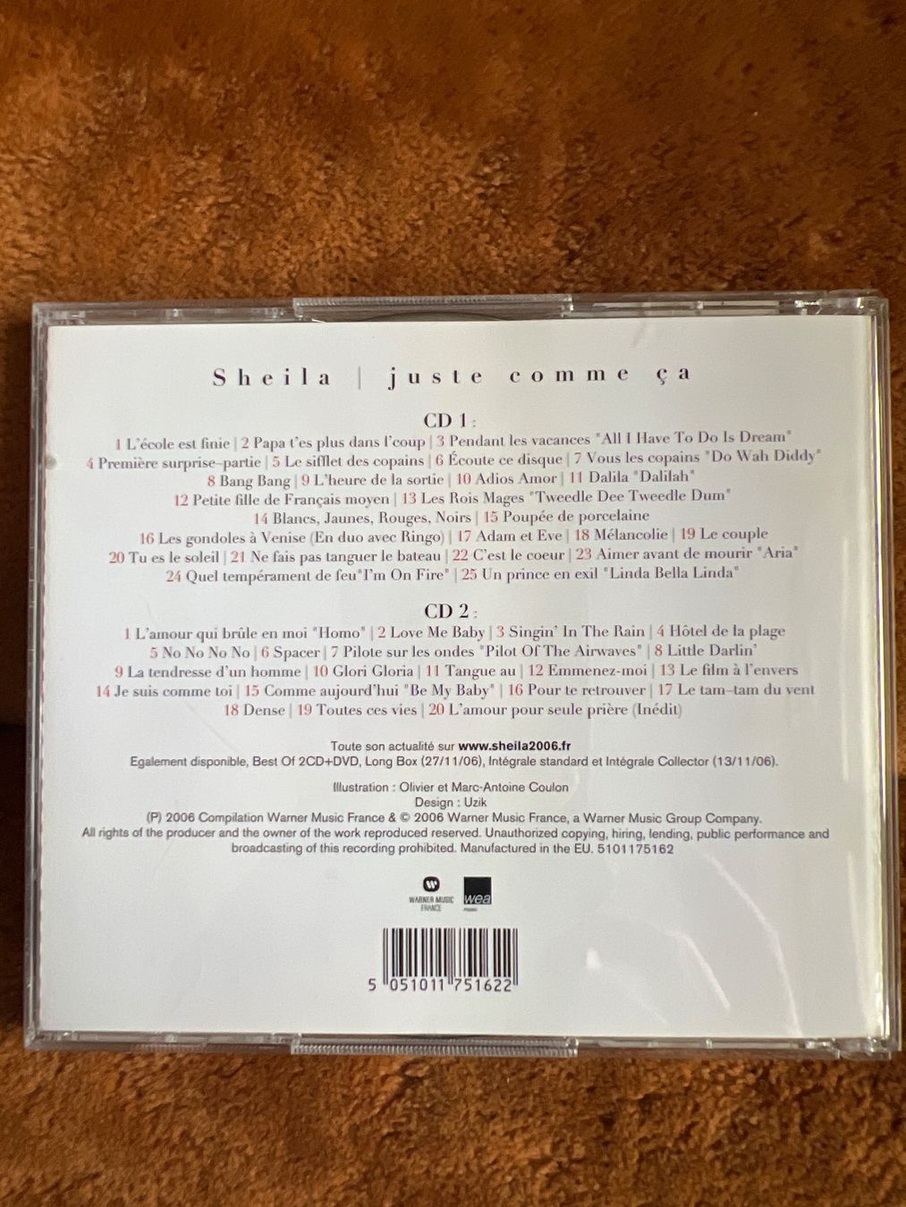 CD: 2Cd Sheila, juste comme ça 45 titres – Usato da Bouveret venduto da Feelgoodtrading 1