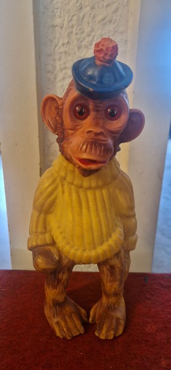Giocattoli: Vintage Affe Aluco Gummi Figur Sammlerstück Rarität 🐒! – Usato da Riehen venduto da Aconitum
