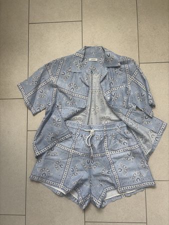 Sandro Hemd & Shorts Set Grösse S/M Paisley Sommer Set 58