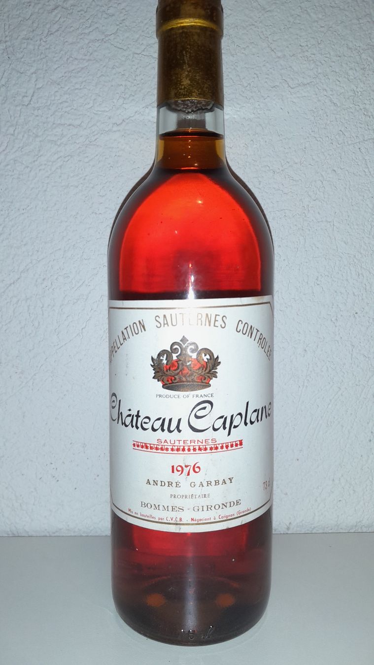 Vino: 1976 Château CAPLANE SAUTERNES 1976 – Nuovo (secondo la descrizione) da Venthône venduto da achos