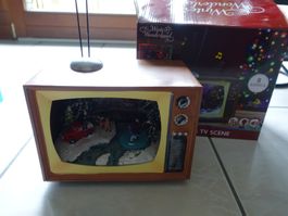 Weihnachtsdeko TV 24 cm LED beleuchtet mit Musik