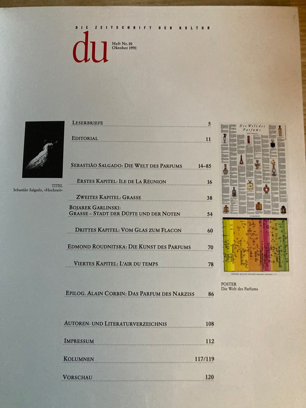 Revues & Magazines: Du (Oktober 1991 - Parfums) – D'occasion à Richterswil par Nathan_adler 1
