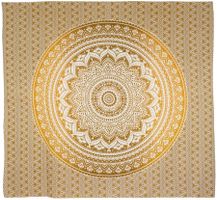 XL Tuch Mandala aus Baumwolle Picknickdecke Sofadecke Deko