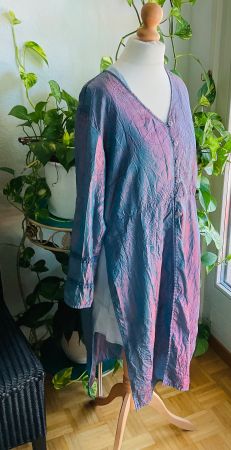 Splendide veste tunique chemise NID D’ABEILLE, Lagenlook, M