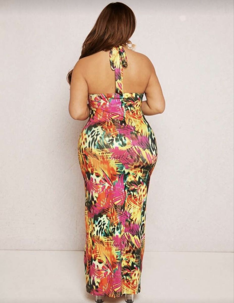 Vestiti: Sommer Kleid, Gr. XL, Neckholder, Maxikleid mit Schlitz – Nuovo (secondo la descrizione) da Zug venduto da Leerminschrank 2