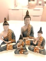 Buddha Figuren Set, 4-teilig, Deko, Glücksbringer, Neu!