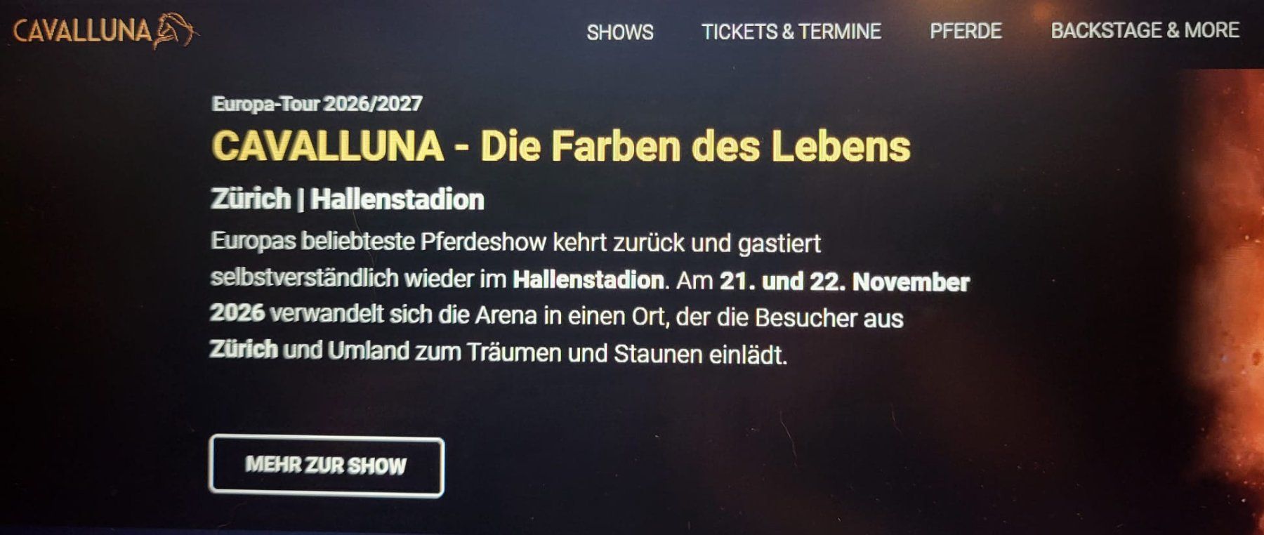 Tickets: CAVALLUNA Tickets – Neu und originalverpackt aus Alchenflüh von Kirsche1968 1
