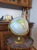  Dekorativer Tischglobus im antiken Stil Goldgestell