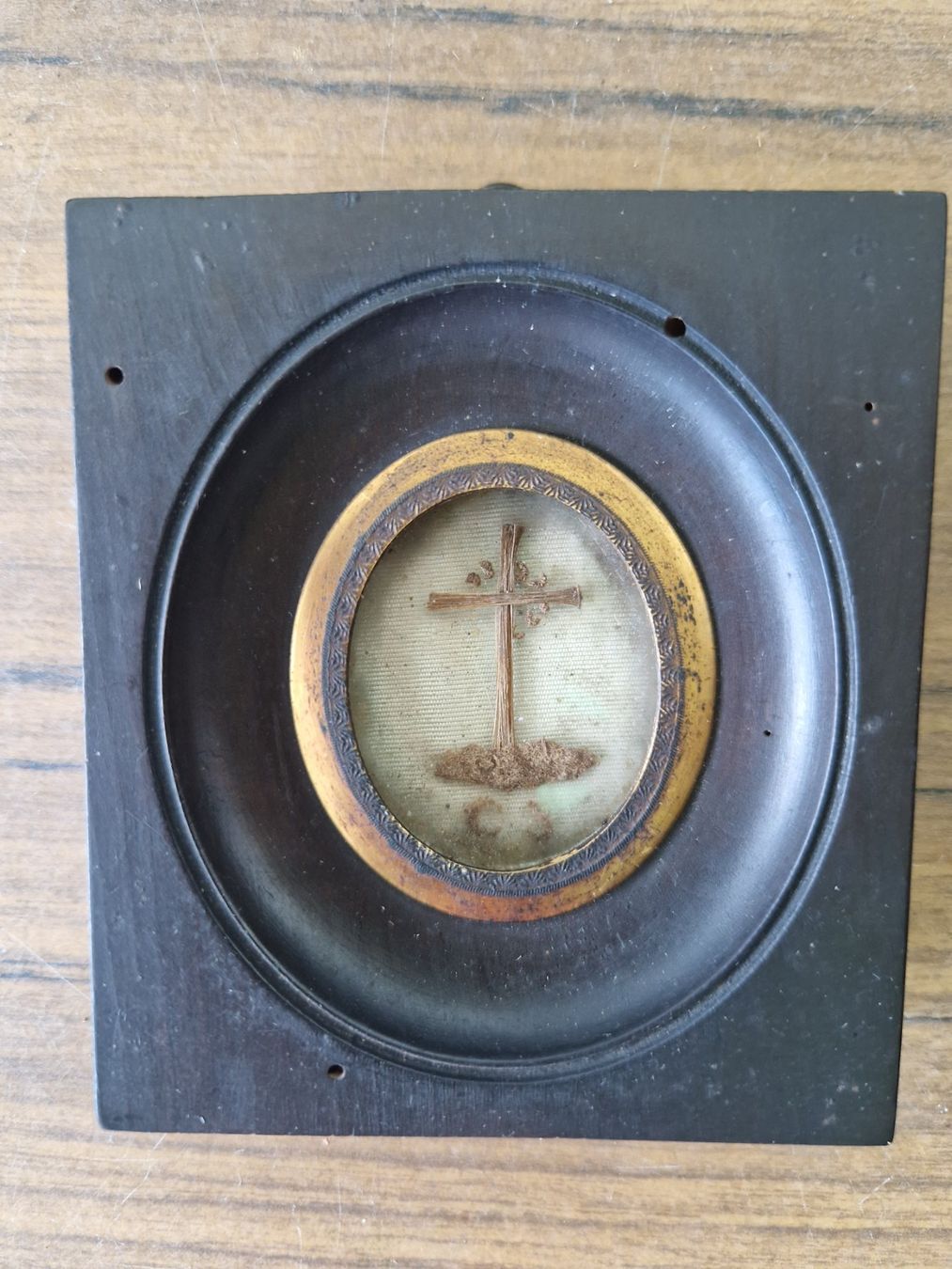 Poster & Bilder: Haarbild Andachtsbild Kreuz – Gebraucht aus Mörschwil von antiksalon21 1