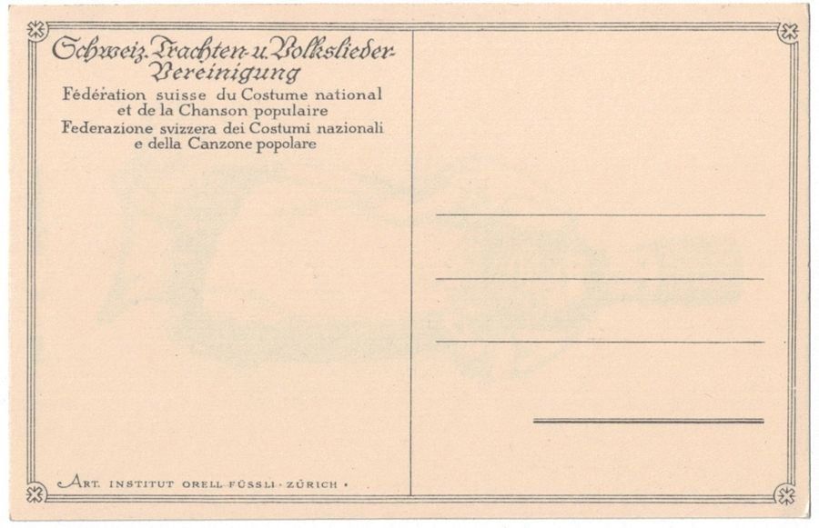 Ansichtskarten: Schweizer Trachten: HALLAUERBRAUT - Costumes Suisses – Gebraucht aus Frauenfeld von POML 1