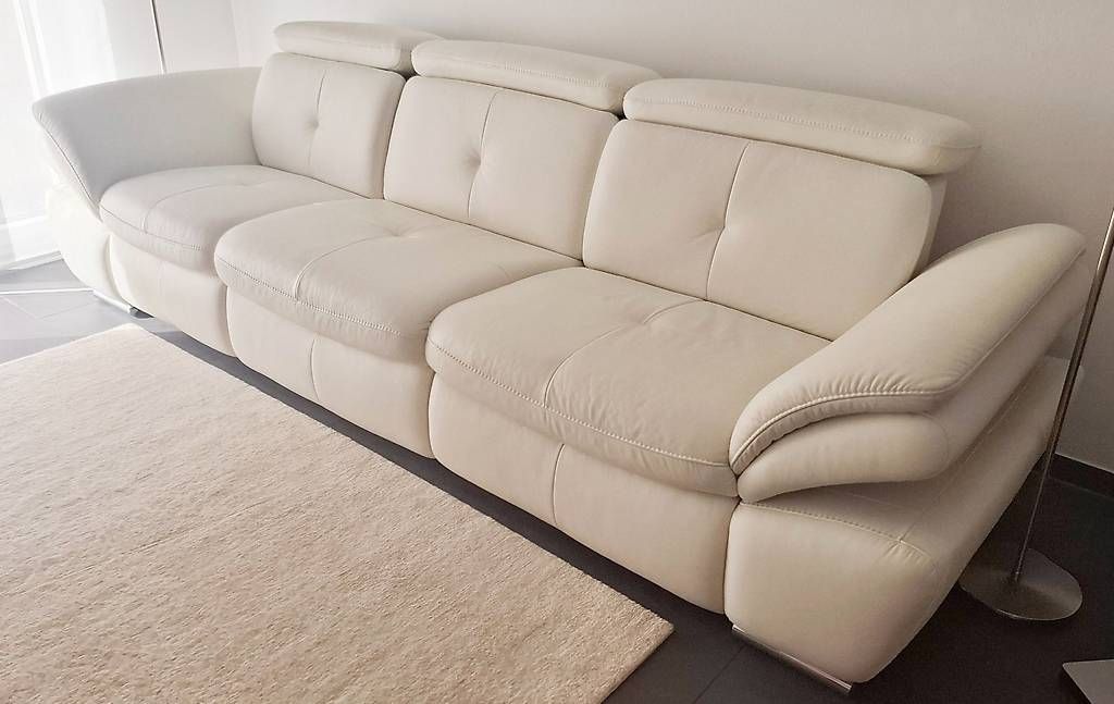 Divani: Modulares 3er-Echtledersofa weiss – Usato da Einsiedeln venduto da markell 2