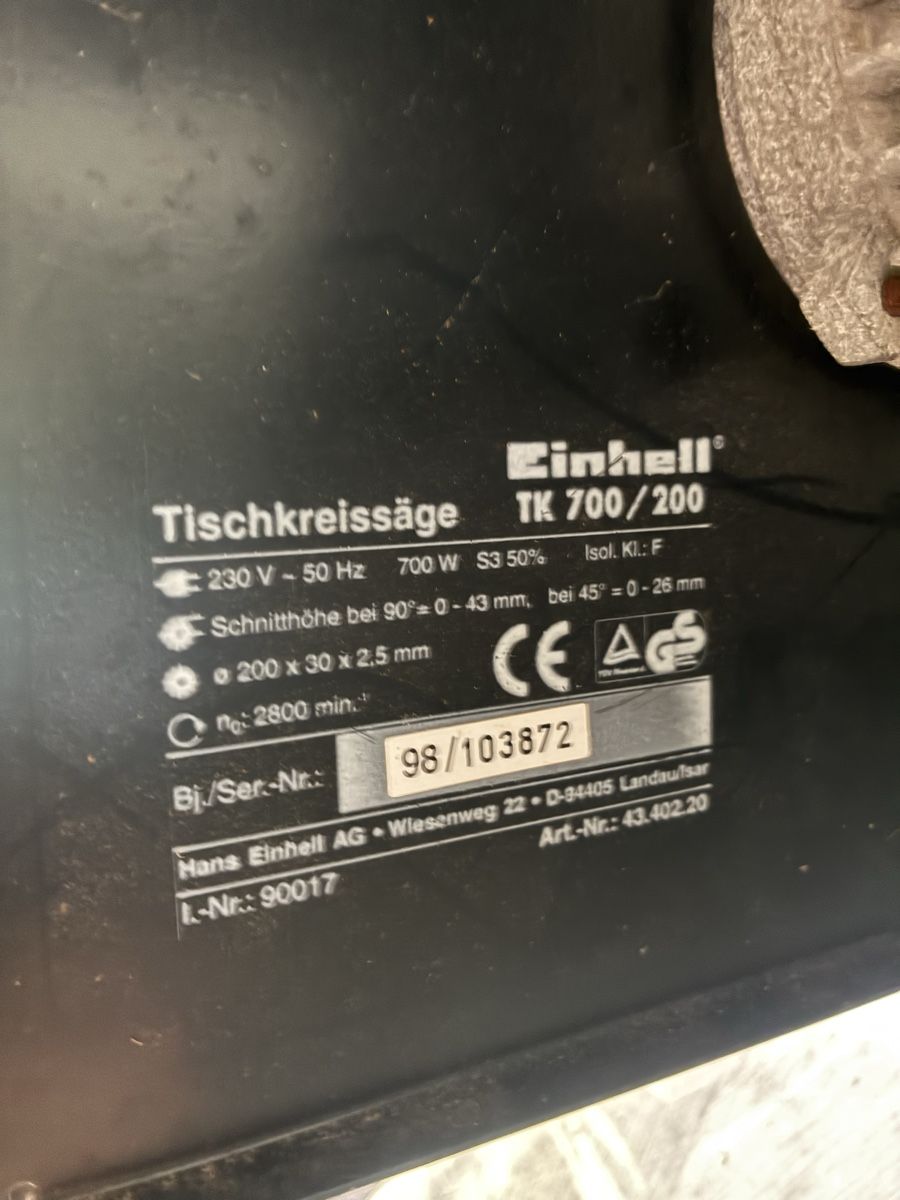 Tutte le macchine: Scie circulaire Einhell TK 700/200 - État impeccable! – Usato da Prilly venduto da Flonap95 5